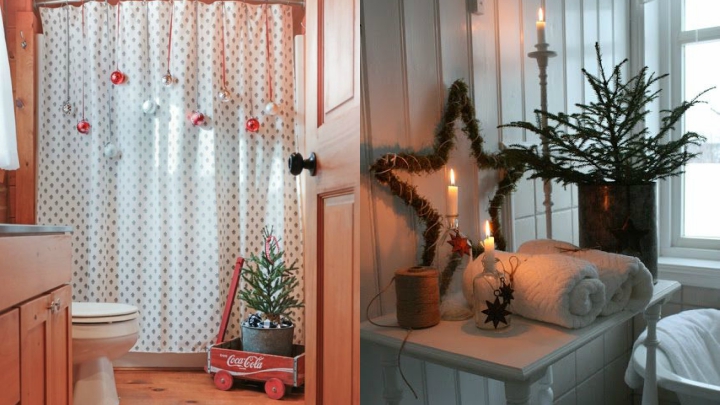 decorate the bathroom at Christmas