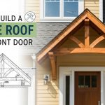 How far should a gable roof extend over a front door
