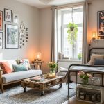 Budget-friendly one bedroom apartment living room setup