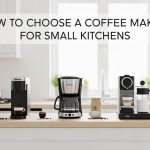 Compact coffee machine placed on a small kitchen counter