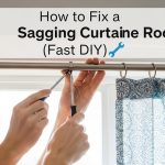 Fixing a sagging curtain rod with center support bracket