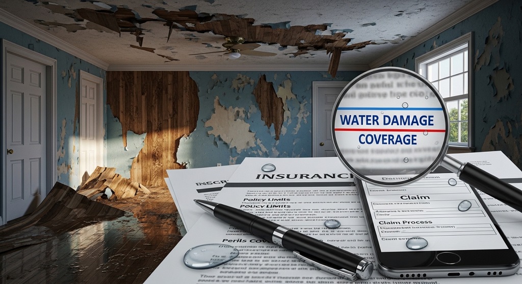 Water damage insurance claim process checklist for homeowners