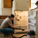Dallas family maintaining an older refrigerator to prevent cooling failure