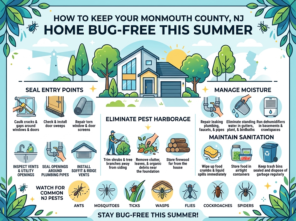 Keep your Monmouth County, NJ home bug-free this summer! Discover expert pest control tips, DIY prevention hacks, and local advice to stop pests now.