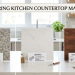 A bright modern kitchen featuring spotless white quartz countertops in afternoon sunlight.
