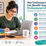 Professional using continuous learning to develop skills and support long-term career growth