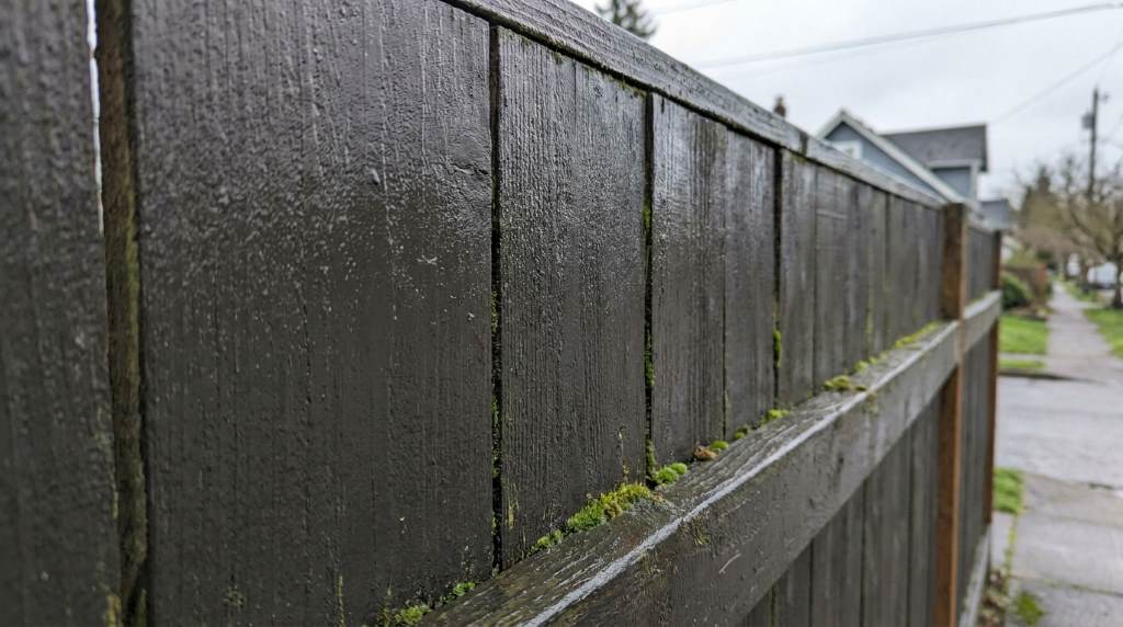 Properly prepared dark stained wood showing natural grain